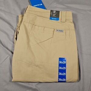 Columbia Men's Straight Leg Active Fit Pant Ancient Fossil (Tan) Size 36x29 NWT
